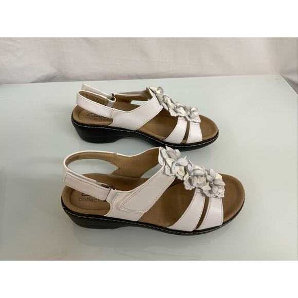 Clarks Women's Merliah Sheryl Leather Strappy Wedge Heels Shoes Size 8.5 D NIB - Picture 3 of 7